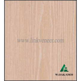 W.OAK-S303#, Beautiful Engineered washed oak wood veneer for hotel decoration