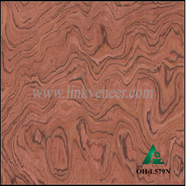 OH-L579N, Commercial technics and egineered rosewood burl face veneer for cabinet
