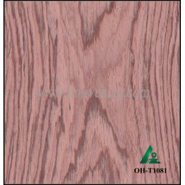 OH-T1081, high quality slice 0.1-1.0mm recon red wood/rose veneer with the cheapest price