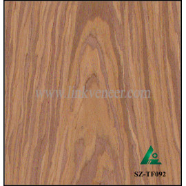SZ-TF092, dongguan supplier egineered wood veneer red face veneer for panels