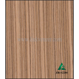 ZB-S220#, 0.30mm zebra veneer/zebra wood veneer face veneer sheet