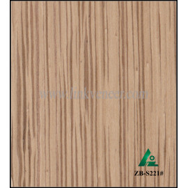 ZB-S221#, 0.30mm zebra veneer/zebra wood veneer face veneer sheet