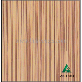 ZB-T3841, 0.40MM zebra veneer/engineered zebra wood veneer