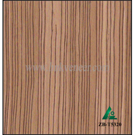 ZB-T5320, 0.30mm veneer wood/face veneer/ zebra wood veneer sheet