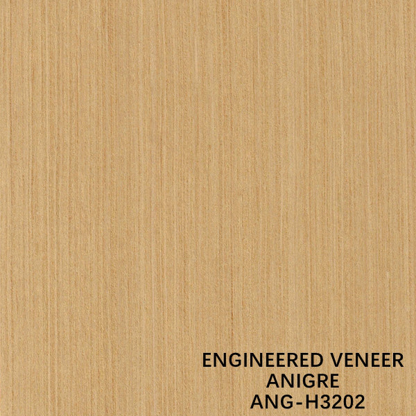 OEM RECON WOOD VENEER ANIGRE H3202 QUARTER CUT STRAIGHT GRAIN FOR FURNITURE