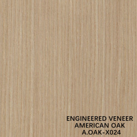 ENGINEERED AMERICAN OAK WOOD VENEER X024 QUARTER CUT STRAIGHT GRAIN FOR DOOR