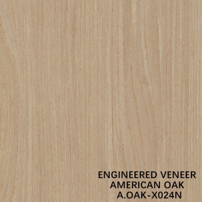 ENGINEERED AMERICAN OAK WOOD VENEER X024N QUARTER CUT STRAIGHT GRAIN FOR DOOR