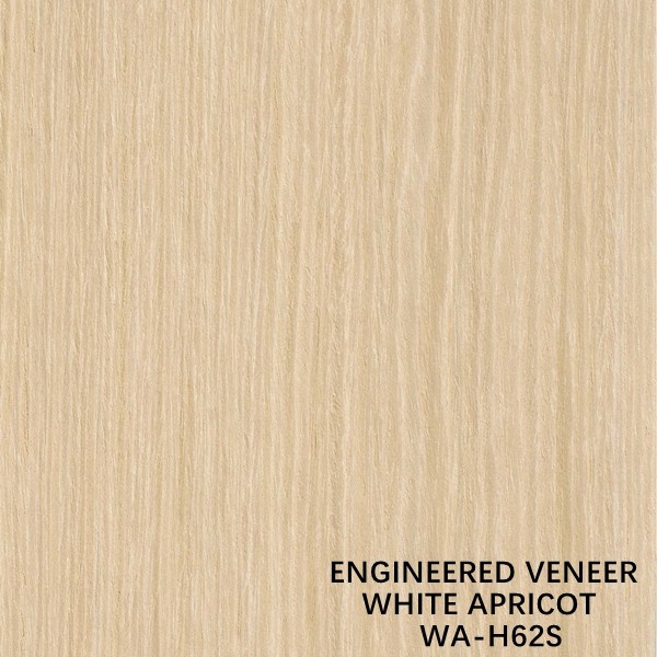 MAN MADE WOOD VENEER WHITE APRICOT QUARTER CUT STRAIGHT GRAIN H62S FOR FUNITURE