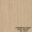 MAN MADE WOOD VENEER WHITE APRICOT QUARTER CUT STRAIGHT GRAIN X0113 FOR FUNITURE