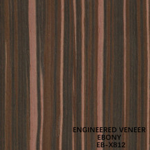 HOTEL FANCY RECOMPOSED WOOD VENEER EBONY QUARTER STRAIGHT X812 DARK COLOR OEM