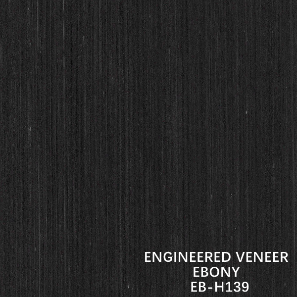 DECORATION FANCY RECON WOOD VENEER EBONY H139 STRAIGHT GRAIN 0.15-0.55 MM OEM