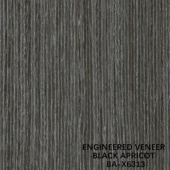 MAN MADE WOOD VENEER WASHED BLACK APRICOT X6313 VENEER FINELINE FOR CABINET