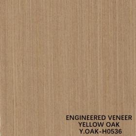 CUSTOMIZED ARTIFICIAL WOOD VENEER YELLOW OAK STRAIGHT CUT FINE-LINE H0536 DOOR