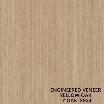 CUSTOMIZED ARTIFICIAL WOOD VENEER YELLOW OAK STRAIGHT CUT FINE-LINE X934 DOOR
