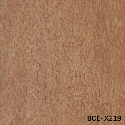 HIGH-END CUSTOM ENGINEERED WOOD VENEER OF BROWN CAT'S EYE BEC-X219 WOOD BURL GRAIN