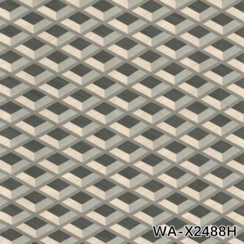 HIGH-END CUSTOM ENGINEERED WOOD VENEER OF WOOD ART WA-X2488H LATTICE TEXTURE