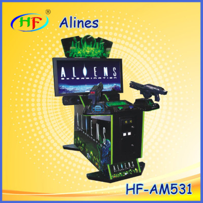 Aliens shooting games  amusement game  coin operated game