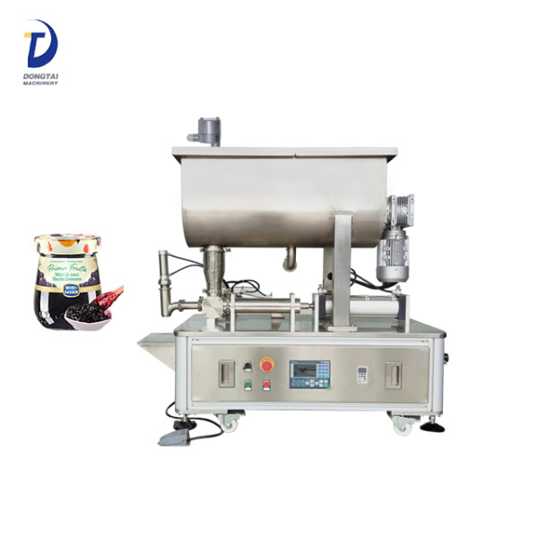 Semi-automatic peanut paste/meat paste filling packing machine with mixer