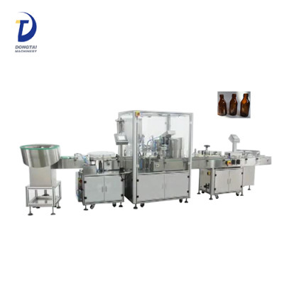 essential oil small bottle gorilla filling capping and labeling machine