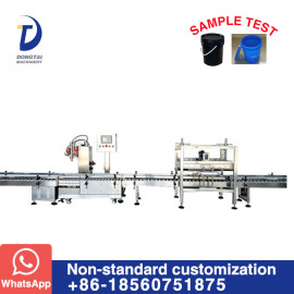 Semi automatic single head weighing type filling and gland machine