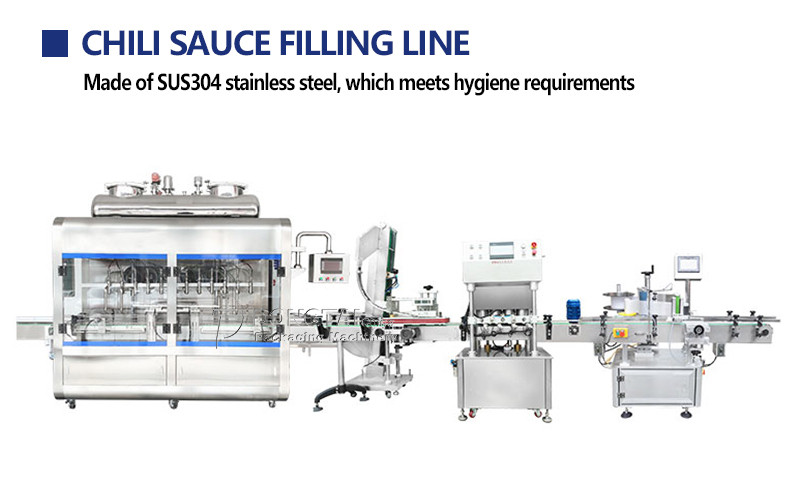 Glass bottle chili sauce complete packaging line brings health to customers