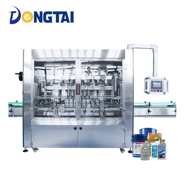 Fully automatic six head flow meter lubricating oil filling machine