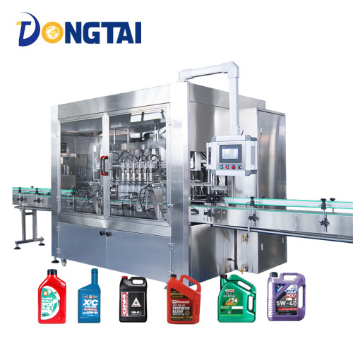Fully automatic six head flow meter lubricating oil filling machine