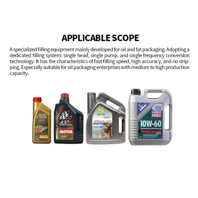 Fully automatic six head flow meter lubricating oil filling machine