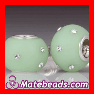 Kera Silver Frosted Glass Bead