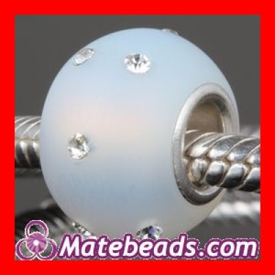Silver Core Glass With Crystal Beads