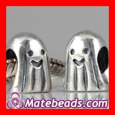 Pandora type Sterling Silver Halloween Ghost Charm Beads