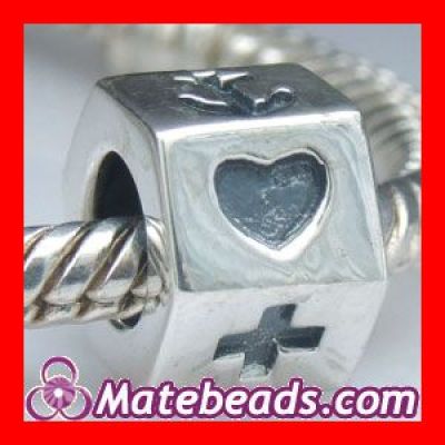 Pandora Sterling Silver Faith Hope Charity bead charms