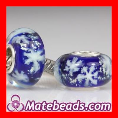 Pandora Snowflake Glass Beads