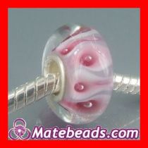 Lampwork Glass Beads with Silver Core for Pandora