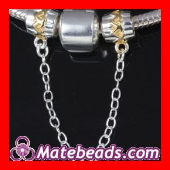 Pandora Sterling Silver Safety Chain fit chamilia bracelet