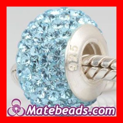 Sterling Silver Swarovski Crystal Beads with Thread Core 925 stamped