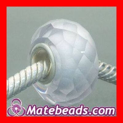Pandora Cubic zirconia glass with silver core CZ beads
