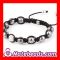 Wholesale shamballa bracelet replica with Black Crystal Ball Beads