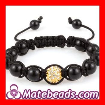 Fashion Shamballa Inspired Bracelets Black and Crystal chains in tresor paris bracelets design