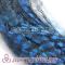Wholesale Thin Ink Blue Dyed Bird Feather Hair Extension