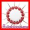 Red Rhinestone Resin Beads Basketball Wives Spike Bracelets