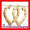 Gold Basketball Wives Bamboo Heart Earrings Cheap