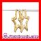 Handmade Gold Basketball Wives Bamboo Star Earrings Wholesale