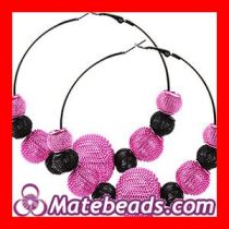 Mesh Ball Beads Basketball Wives Poparazzi Earrings Cheap