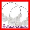 Poparazzi Earrings White Rondelle Basketball Wives Earrings Hoop