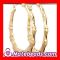 Wholesale Gold Basketball Wives Bamboo Hoop Earrings