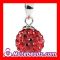 925 Sterling Silver Pave Crystal Round Ball Pendants