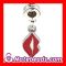 New Arrlival Pandora Enamel Red Lips Charms Jewelry