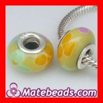 Pandora Style Polymer Clay Beads With Sterling Core