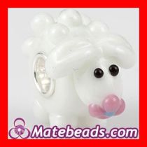 Pandora Sally Sheep Murano Glass Animal Beads